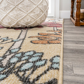 Dizi Modern Botanical Wildflower Area Rug